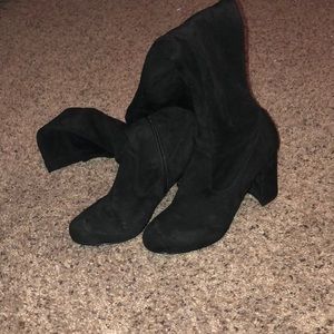 Black knee high boots